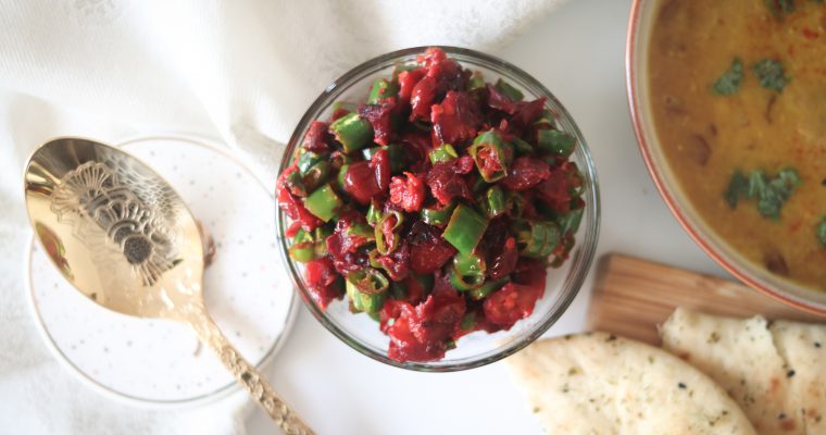Karonde mirchi/ Sautéed Cranberry with green chillies