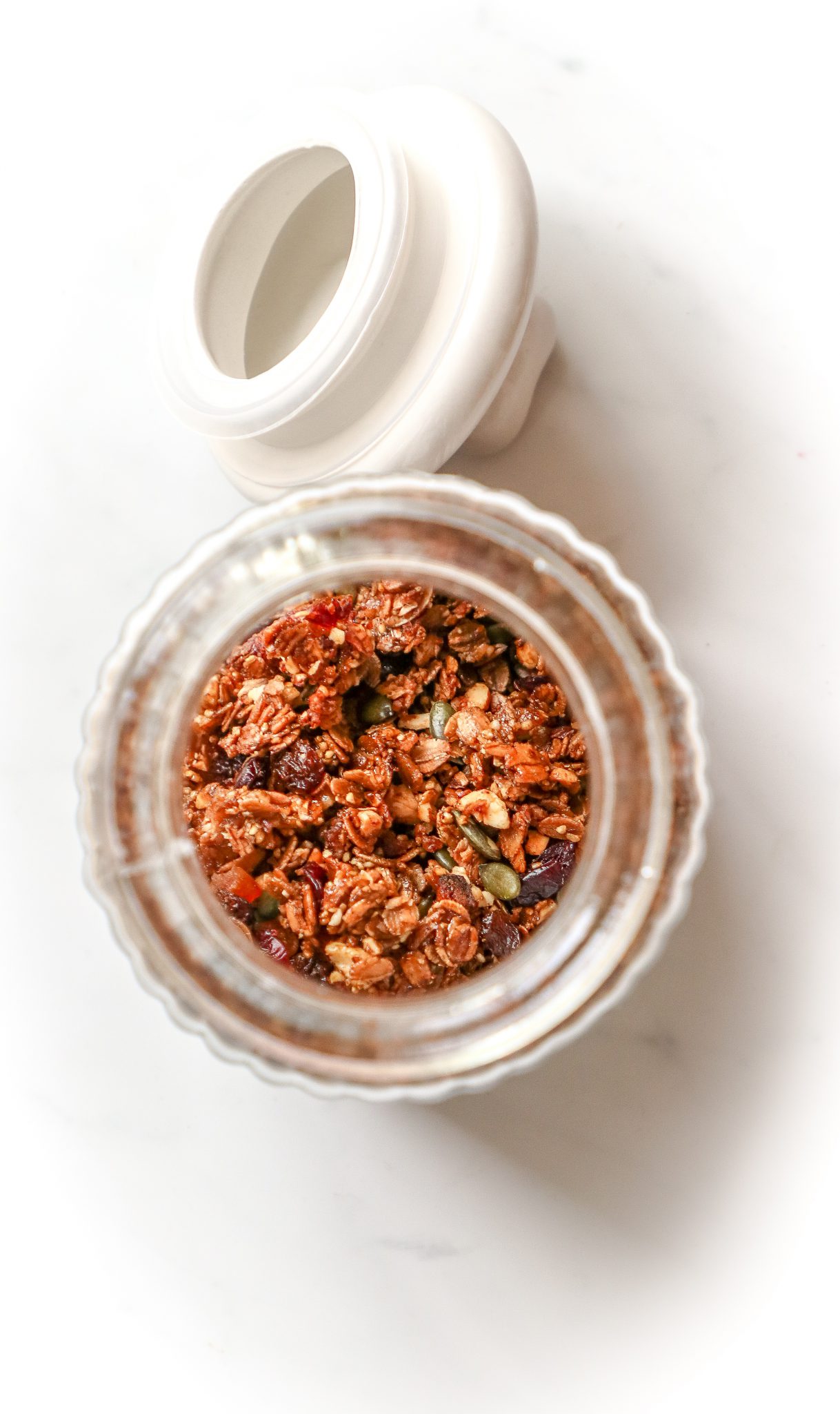 Homemade crunchy granola with nuts