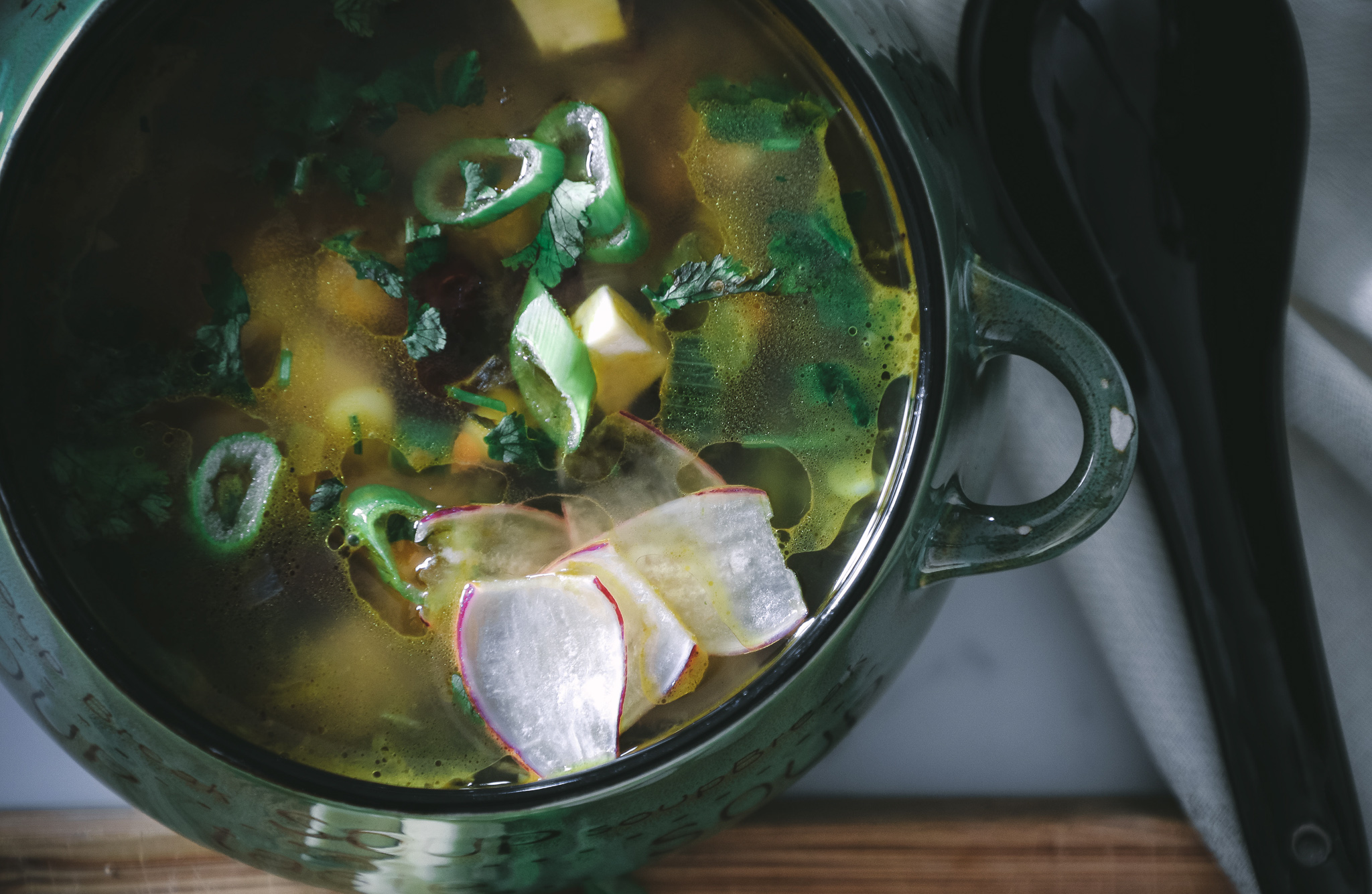 Clear Vegetables and Beans  soup