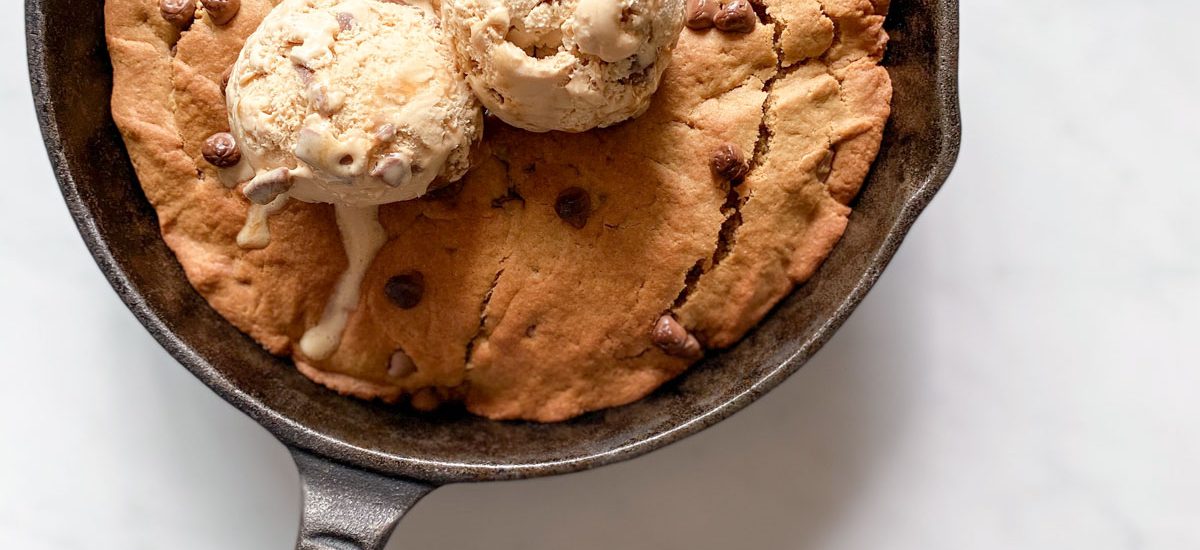 Whole wheat skillet chocolate chip cookie recipe