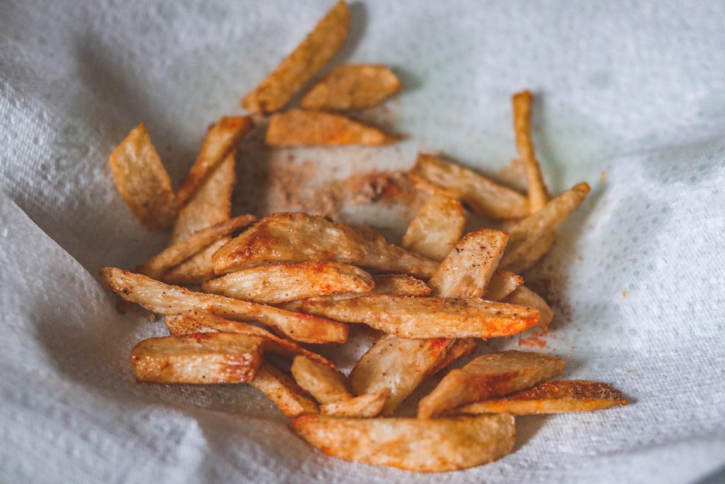 arbi fries / taro chips- Fried version