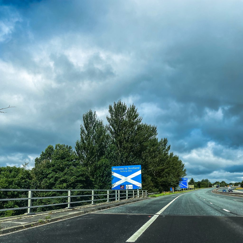 Drive and views of Scottish Highlands